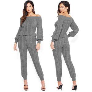 bebe cable knit sweater and sweatpants NWT 🎁